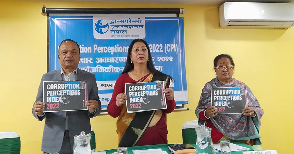 भ्रष्टाचार सूचकांकमा नेपाल ११०औं स्थानमा